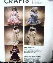 6560 MCCALLS 13'',14'',16'' DOLL VICTORIA DRESS, GOWN, HAT, PETTICOAT  PATTERN